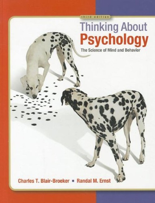 Thinking about Psychology Hardcover Charles, Ernst, Randal Blair-