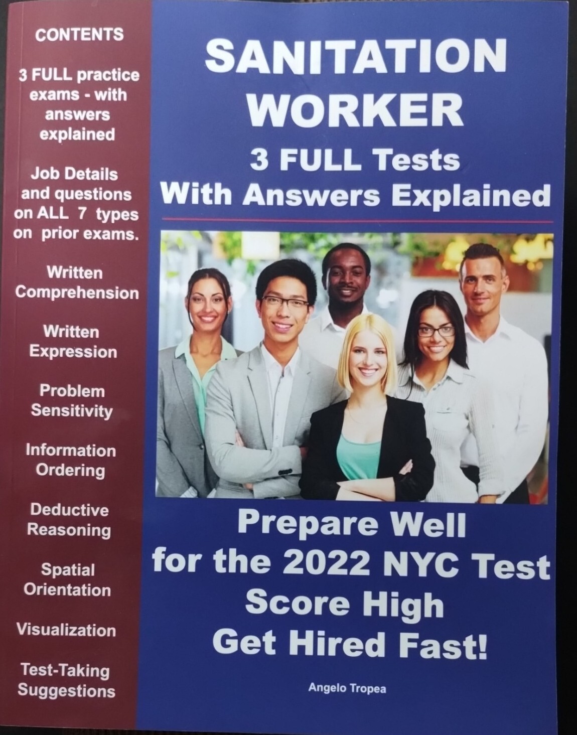 Sanitation Worker 3 Full Practice Tests With Answers Explained by Angelo Tropea
