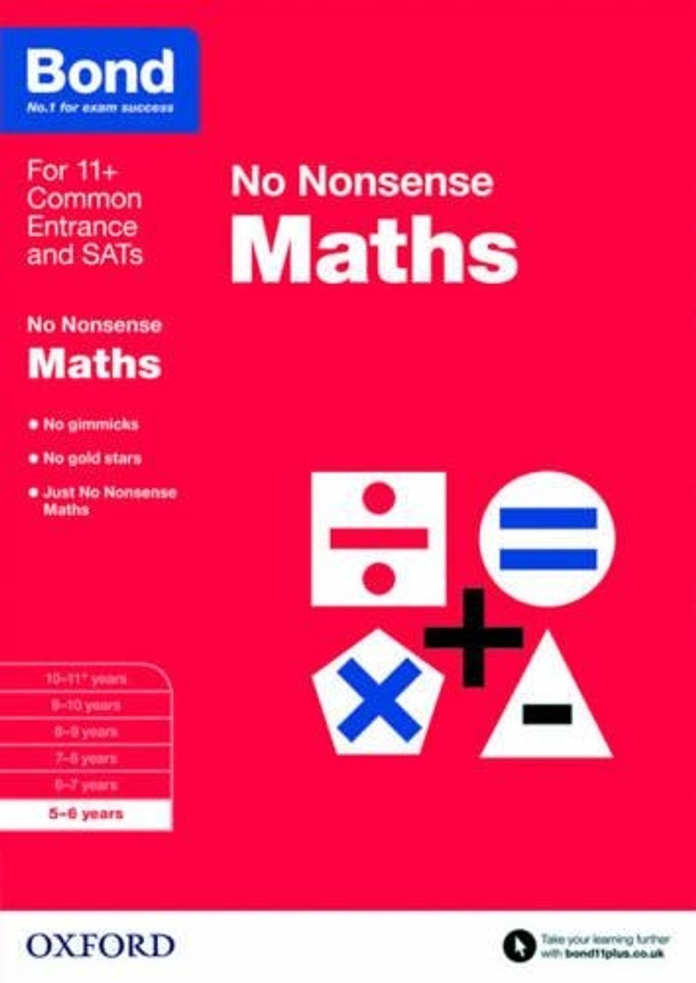 Bond: Maths: No Nonsense: 5-6 years by Sarah Lindsay (English) Paperback Book