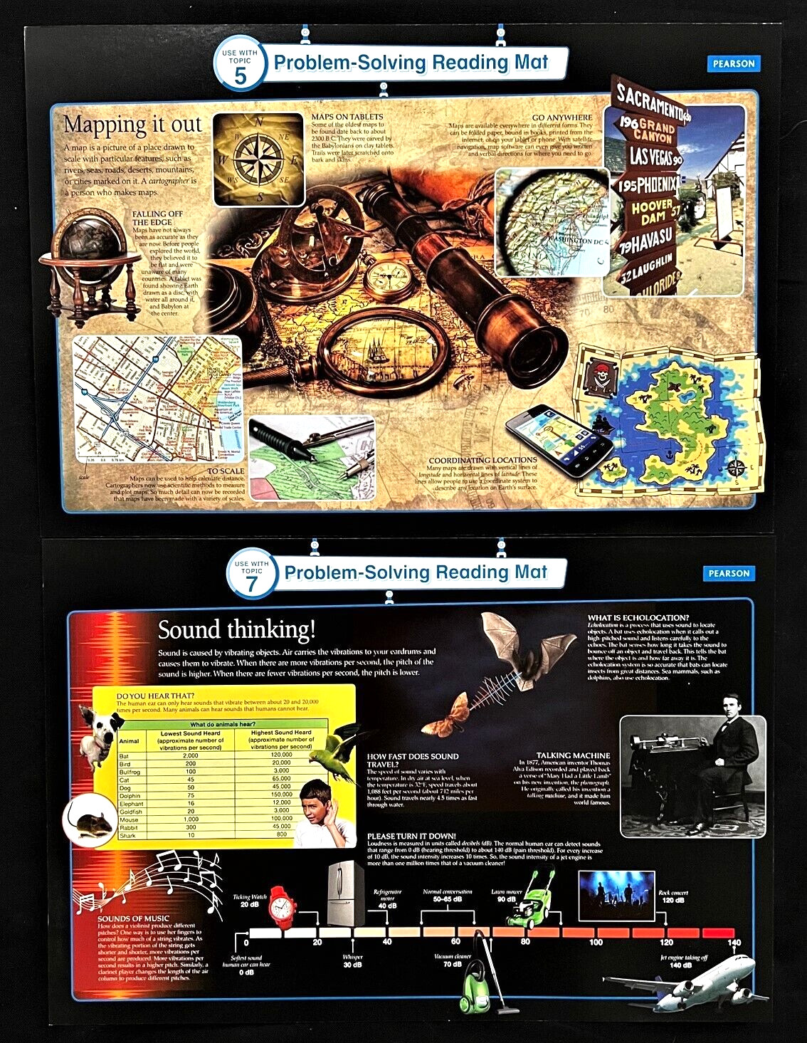 6th Grade – Math enVision 2.0 – 16 PROBLEM-SOLVING READING MATS (2016, Pearson)