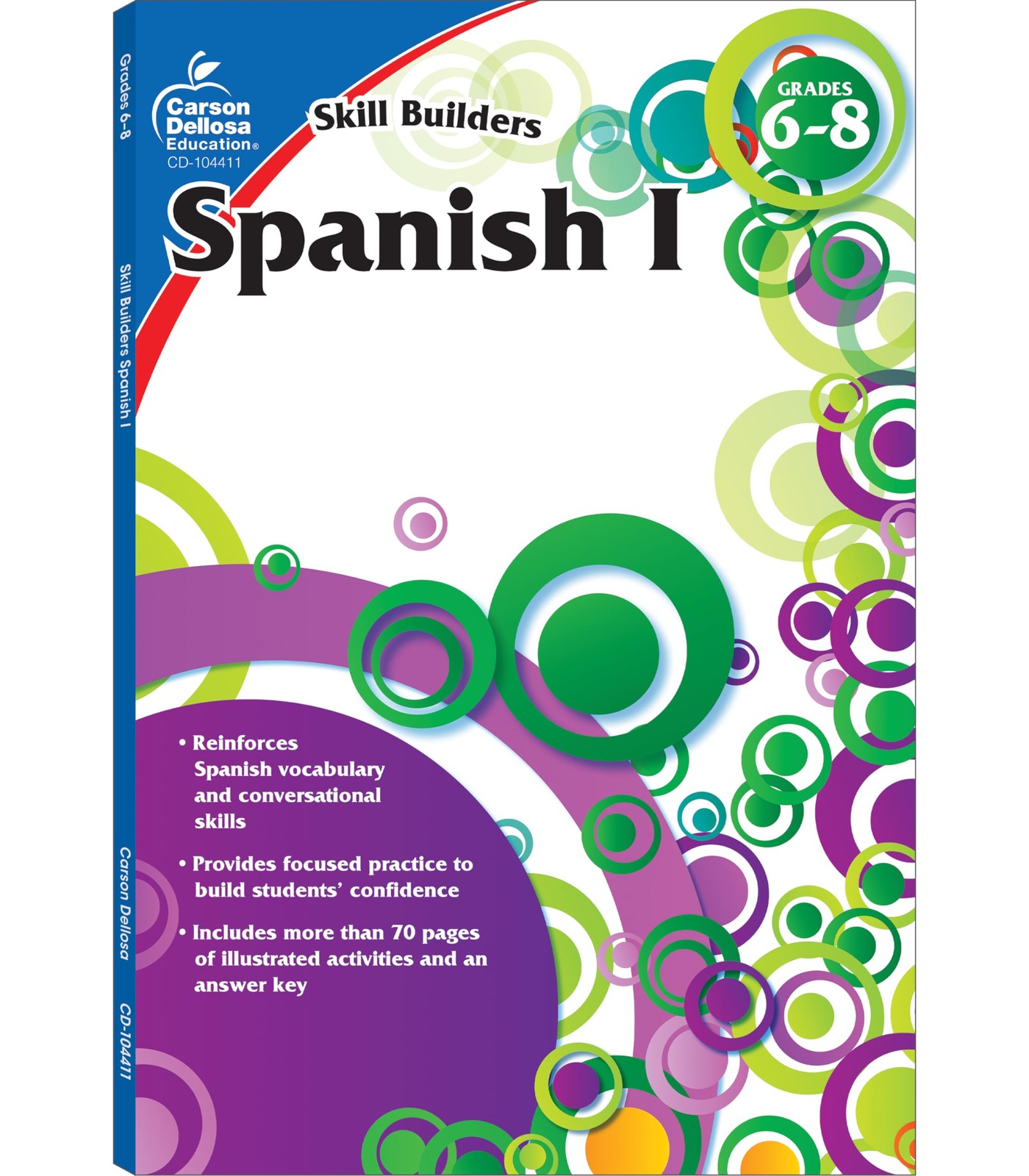 Carson Dellosa Skill Builders Grades 6-8 Spanish Workbook Vocabulary Sight Words