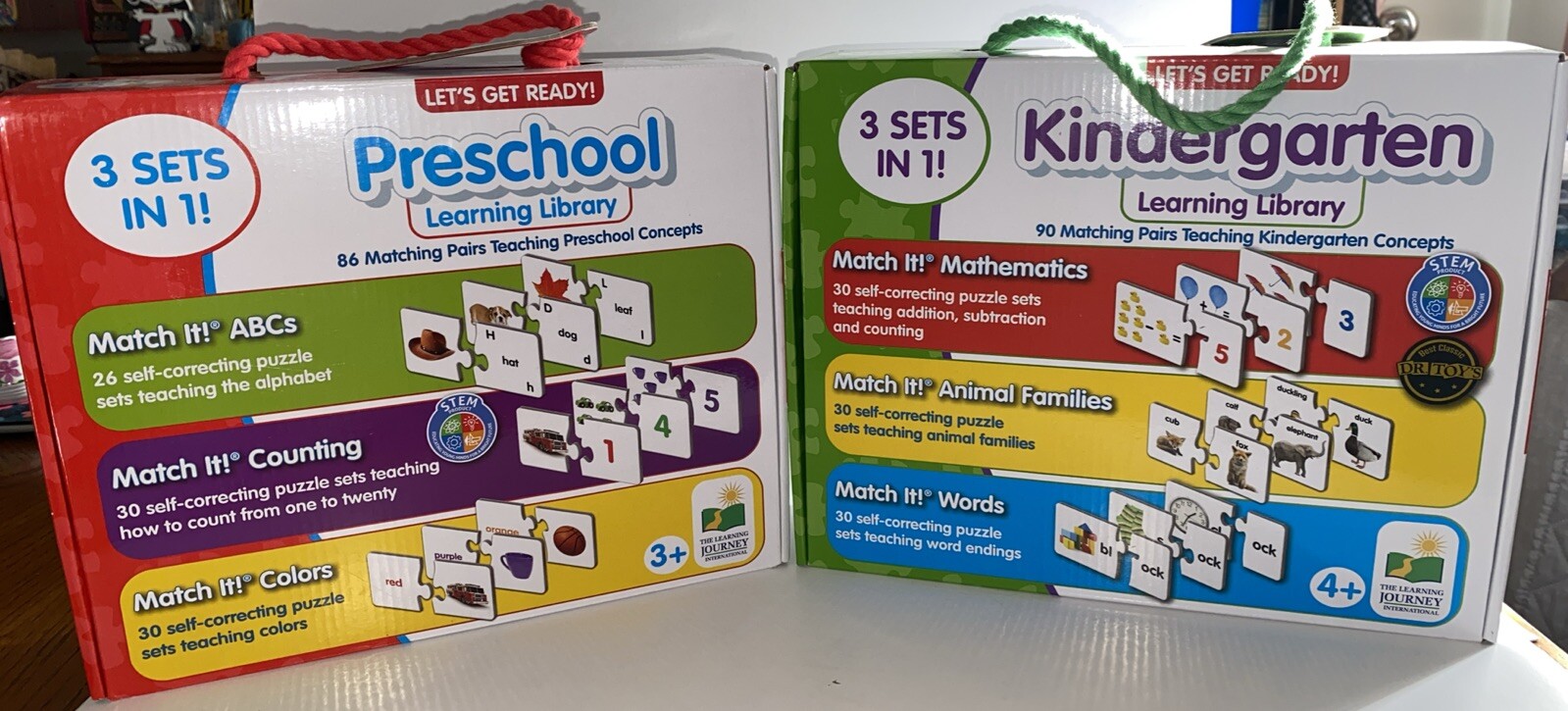 Learning Journey Let’s Get Ready Preschool & Kindergarten Learning Library Sets
