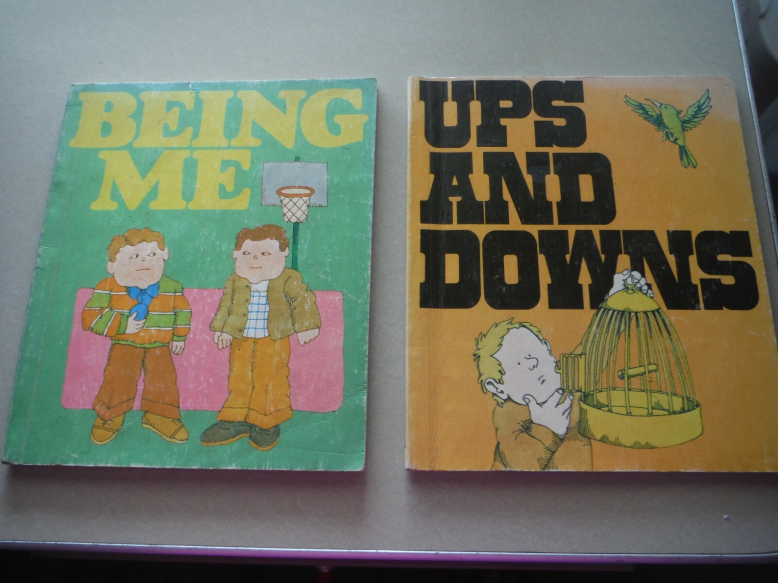 2-1975 1st Grade Readers Ups and Downs by Judith Adams, Being Me by Alma Whitney