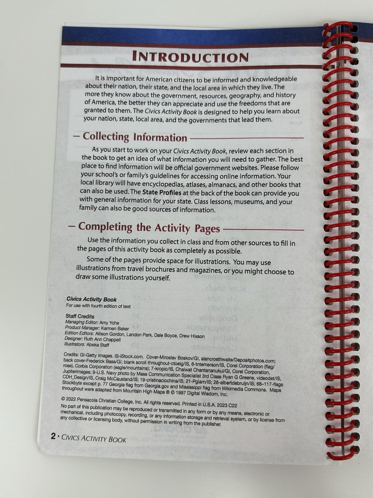 Abeka Homeschool U.S. History 8 Video Manual + America Quiz/Test Key + Civics