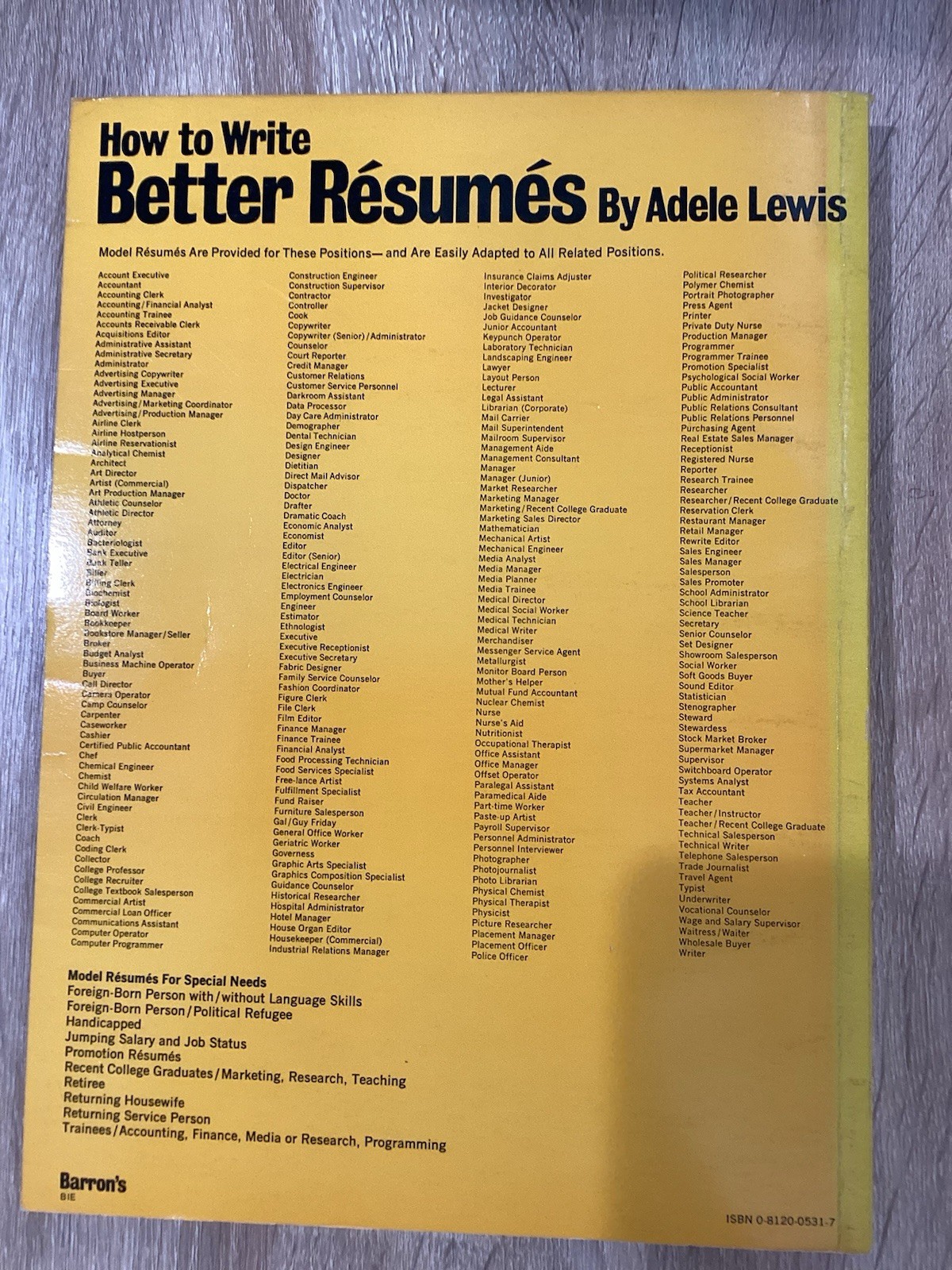 How to Write Better Résumés Adele Lewis Business & Economics Book