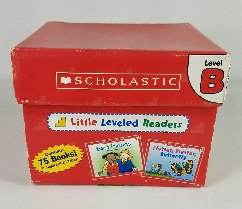 Scholastic Little Leveled Readers Level B 75 piece book set w/ box 2003 Complete