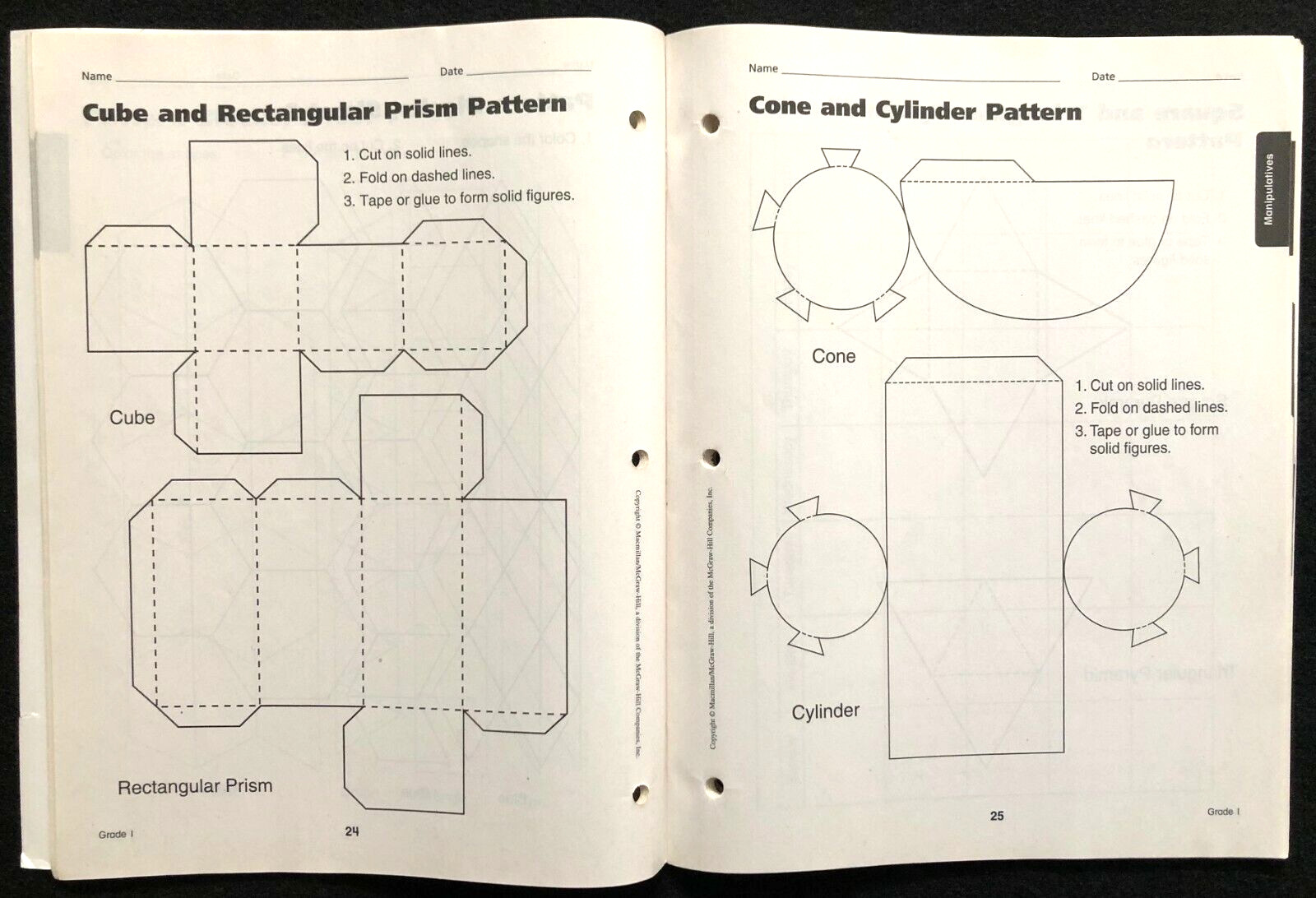 1st Grade MATH CONNECTS – Teacher Editions, ALL Chapter Resource Masters + MORE