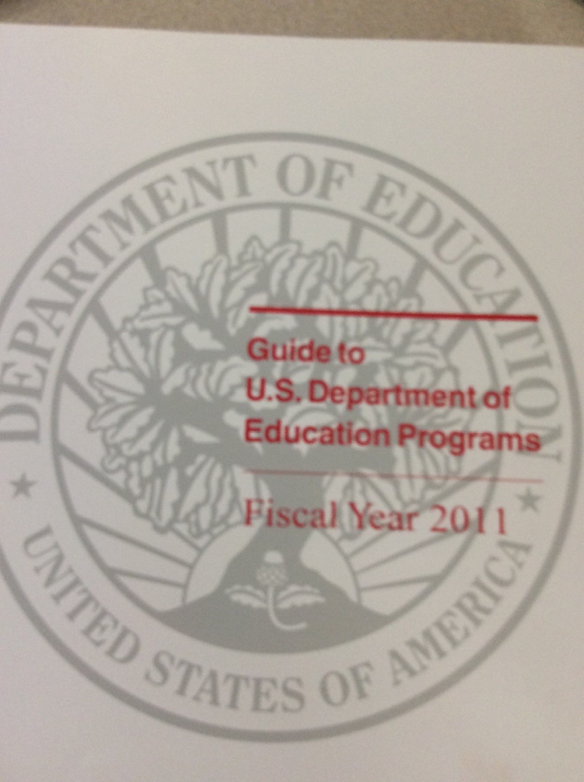 Guide to U.S. Department of Education Programs Fiscal Year 2011 [Paperback] b…