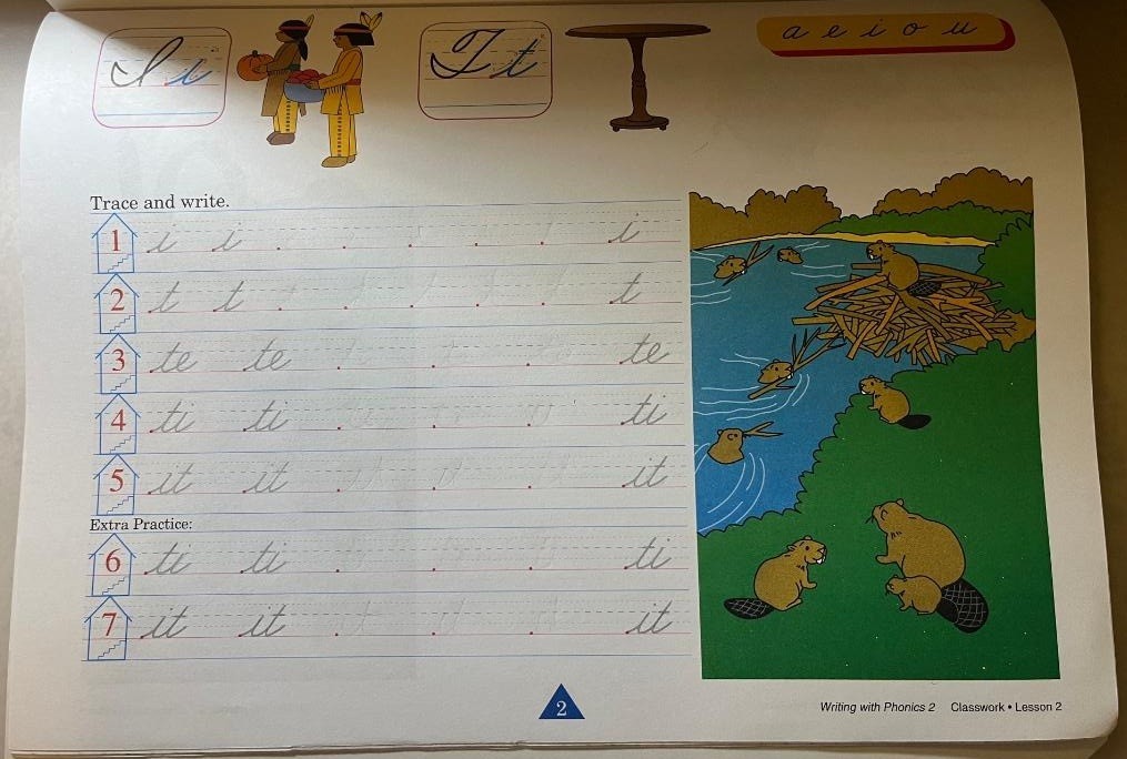 Abeka ~ Cursive Writing with Phonics Notebook/ Tablet 2 ~ 4th Edition ~Paperback