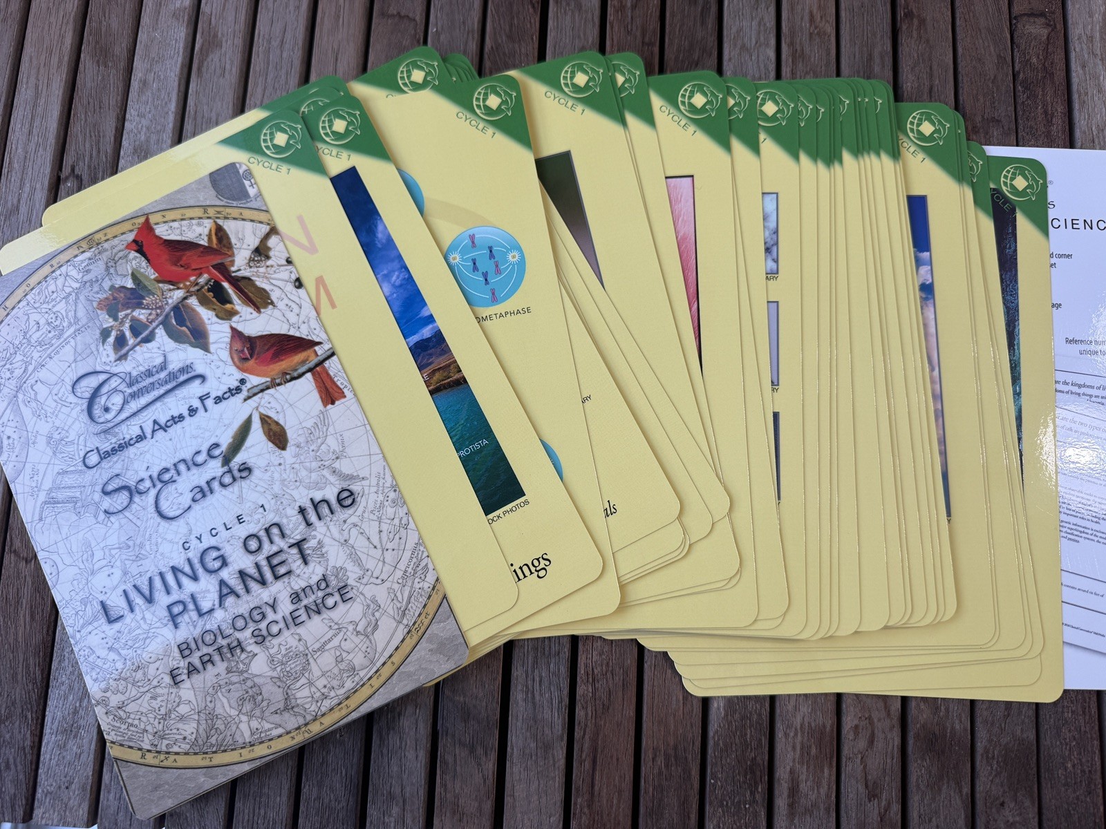 Classical Acts & Facts Science Cards Cycle 1 Living on the Planet Laminated 2018