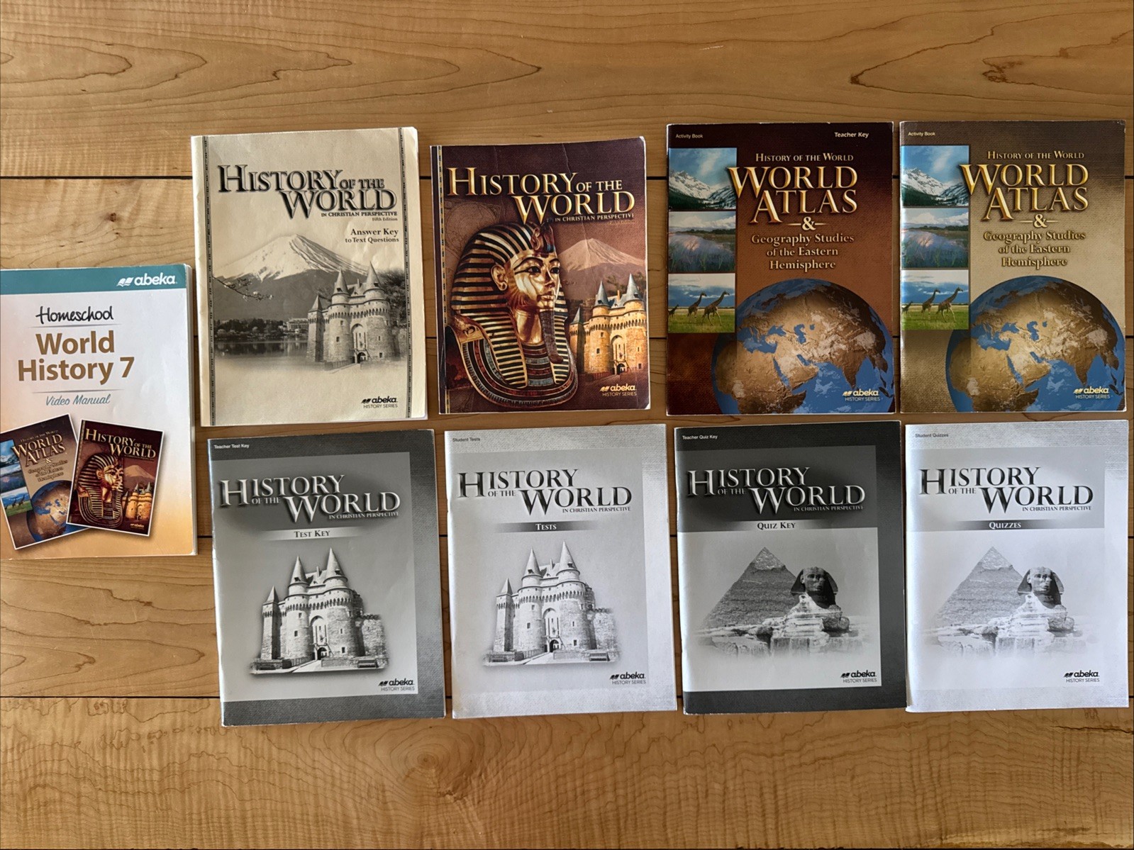 Abeka Homeschool World History 7 Teacher/ Student Kit Including NEW Tests & Quiz