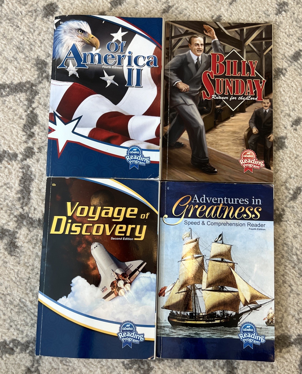 Abeka 6th Grade Readers Reading Program lot of 4