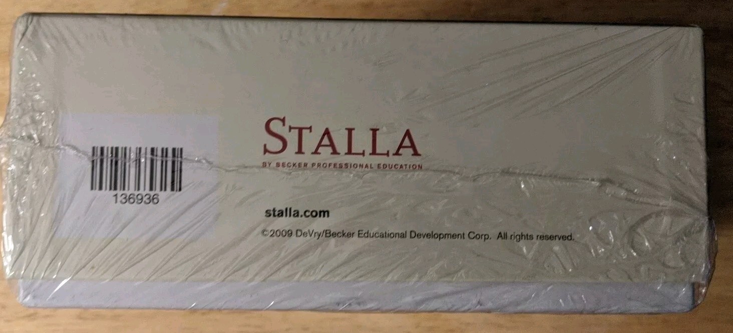 Stalla Level 1 – CFA STUDY FLASHCARDS – 2009 Edition NEW/Sealed