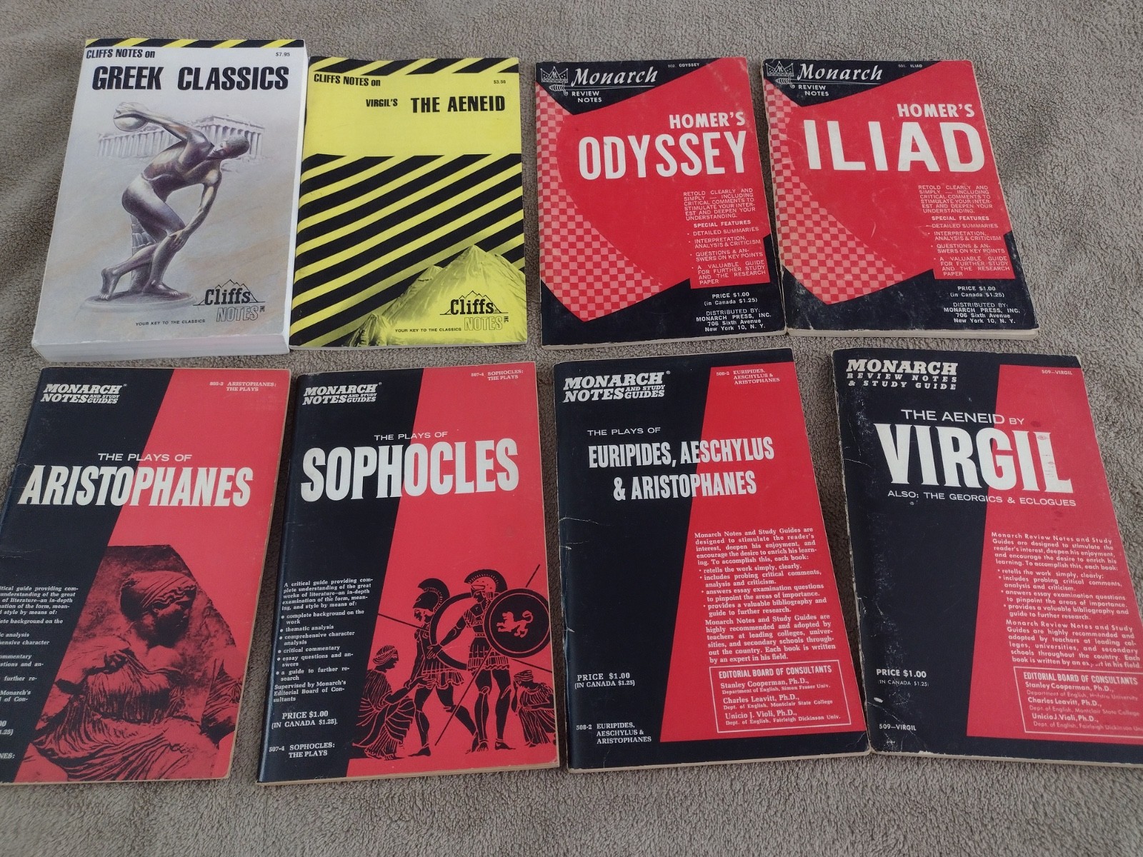 Monarch/Cliffs Notes on Classical Literature (8)