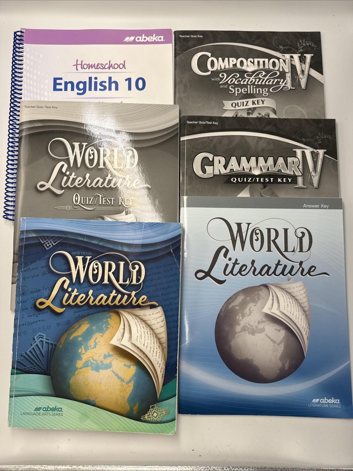 Abeka 10th English World Literature Grammar IV Student Textbook & Teacher Keys
