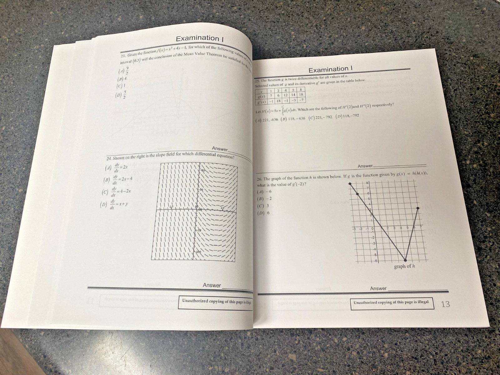 AP Calculus AB exam prep practice book. Brand new, no markings – 2023