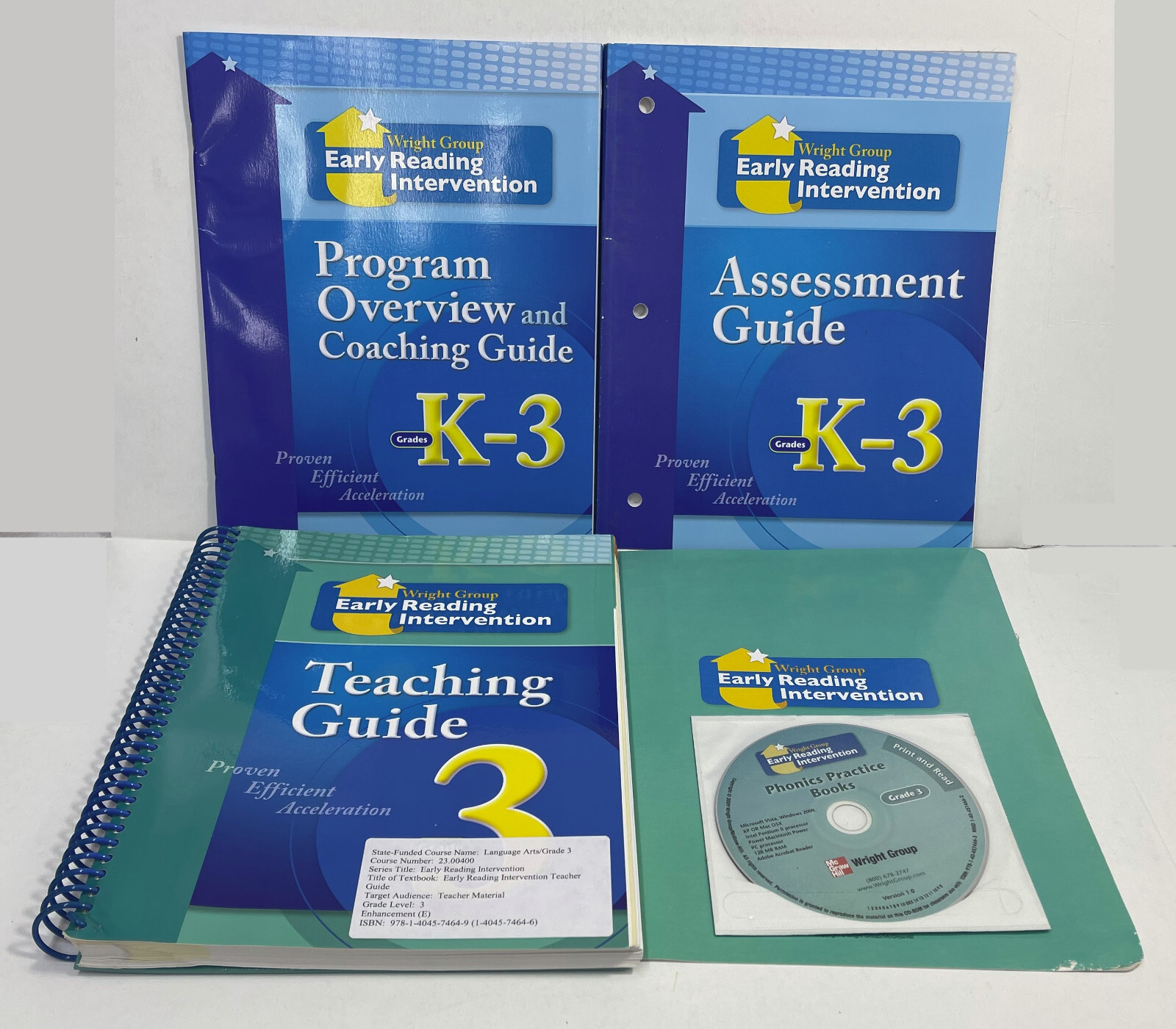 Lot of 4: Wright Group Early Reading Intervention – Teacher Material – Grade 3