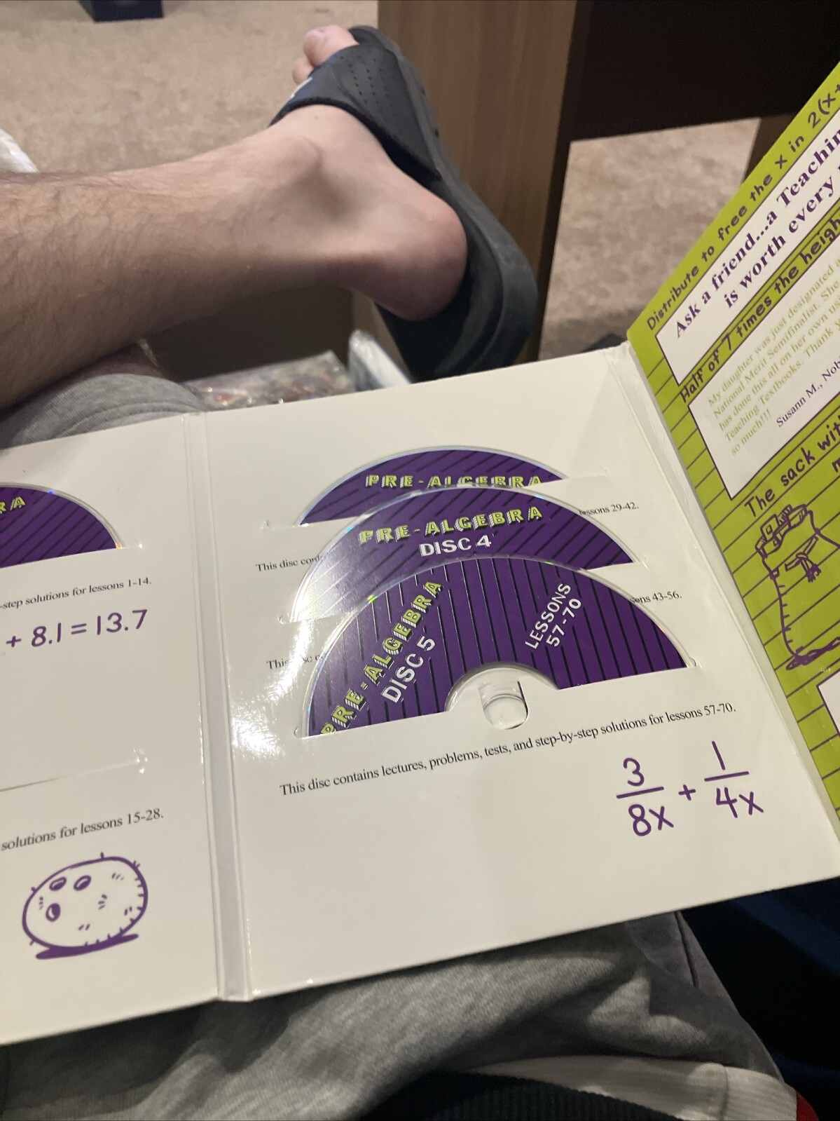 teaching textbooks pre algebra 2.0 REPLACEMENT DISKS 1-10 9 Total