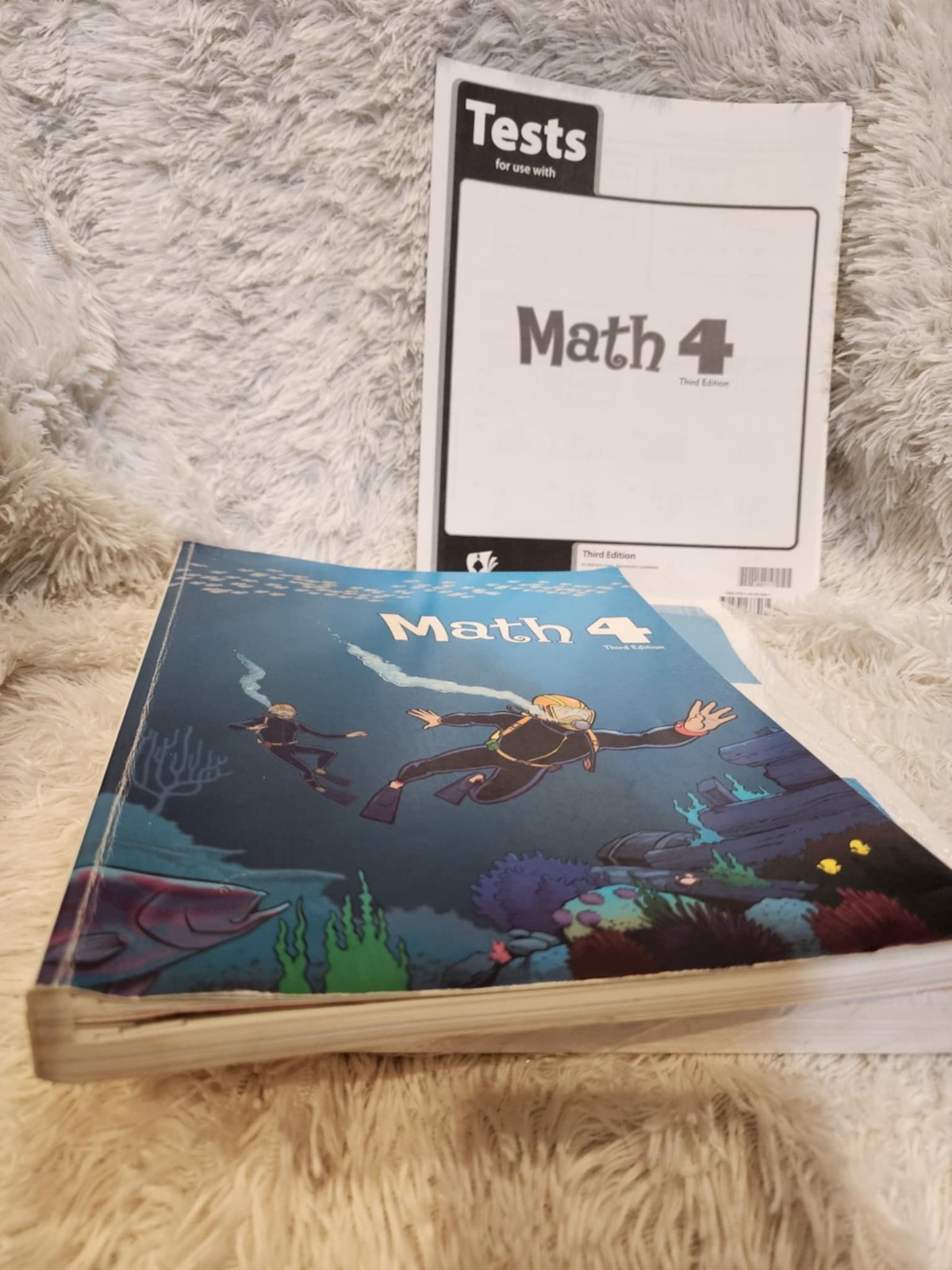 BJU 4th Grade Math 3rd Ed Student Handouts, 1/2 Worktext, and Test