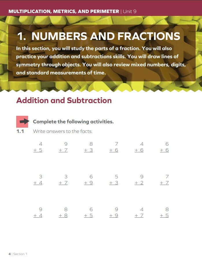 LIFEPAC® 3rd Grade Math Complete Set AOP Homeschool Curriculum Grade 3