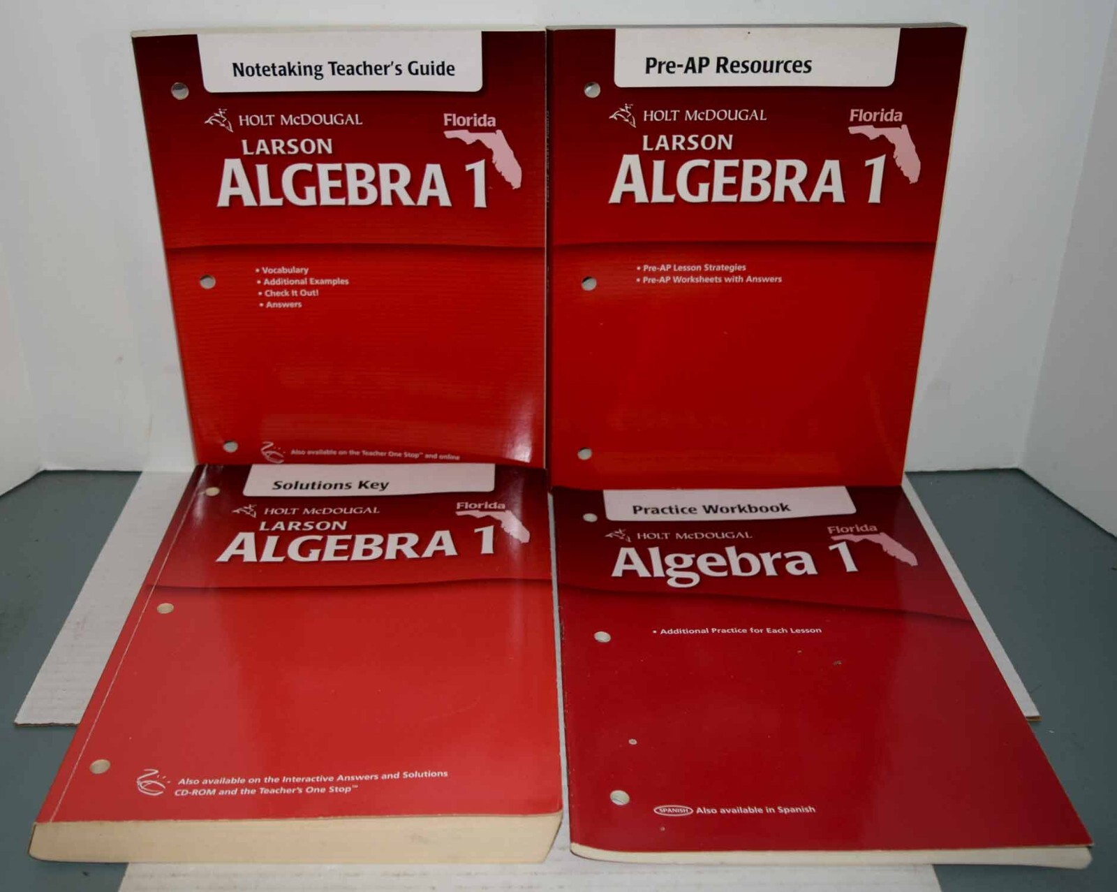 Holt Algebra 1 / 4 Book Set School Overstock LN FREE SHIPPING !!!