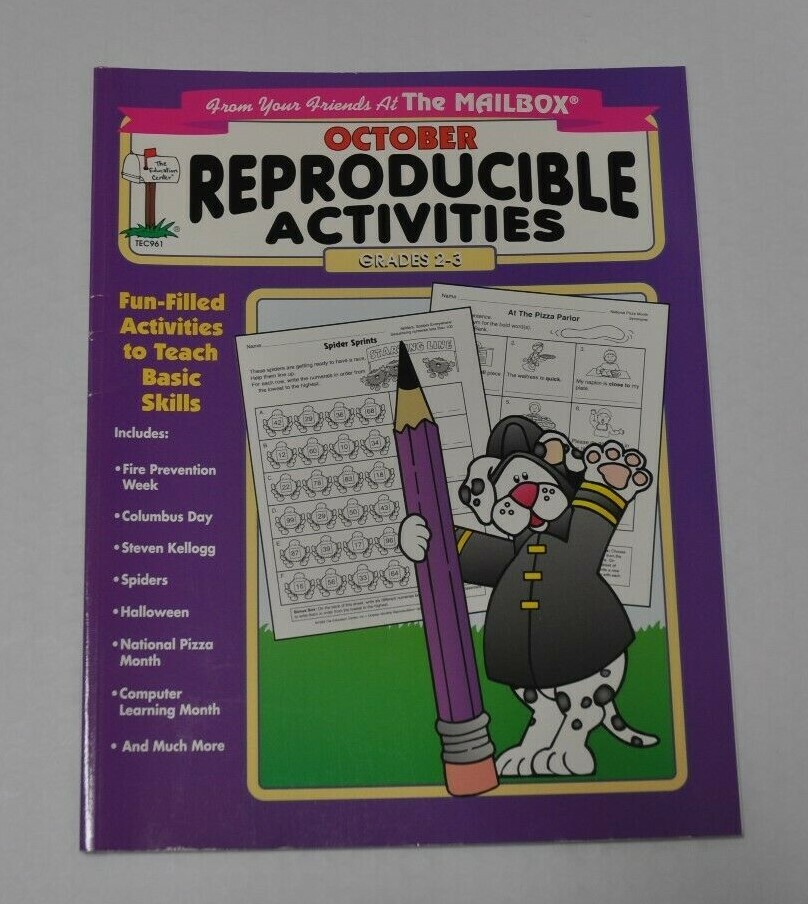 Grade 2 3 October Monthly Reproducibles Teacher Resource Book (1999, Paperback)