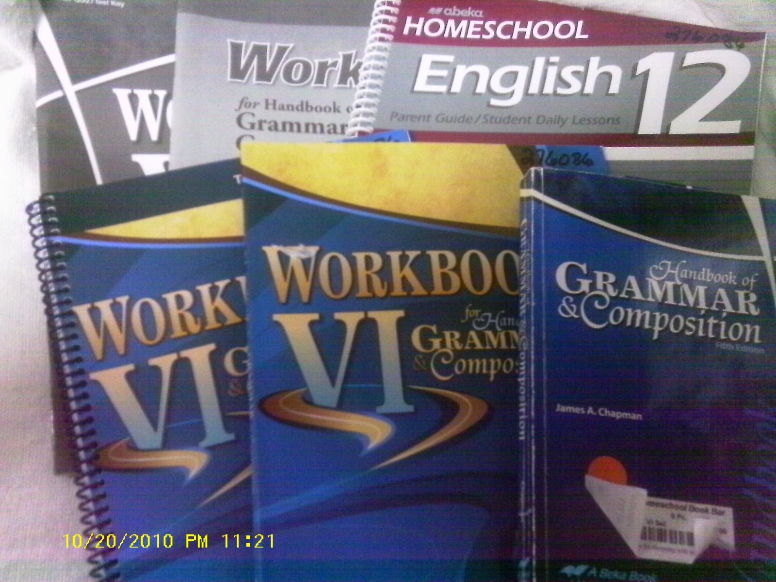 Abeka Grammar & Composition- English 12- complete set of 6 books