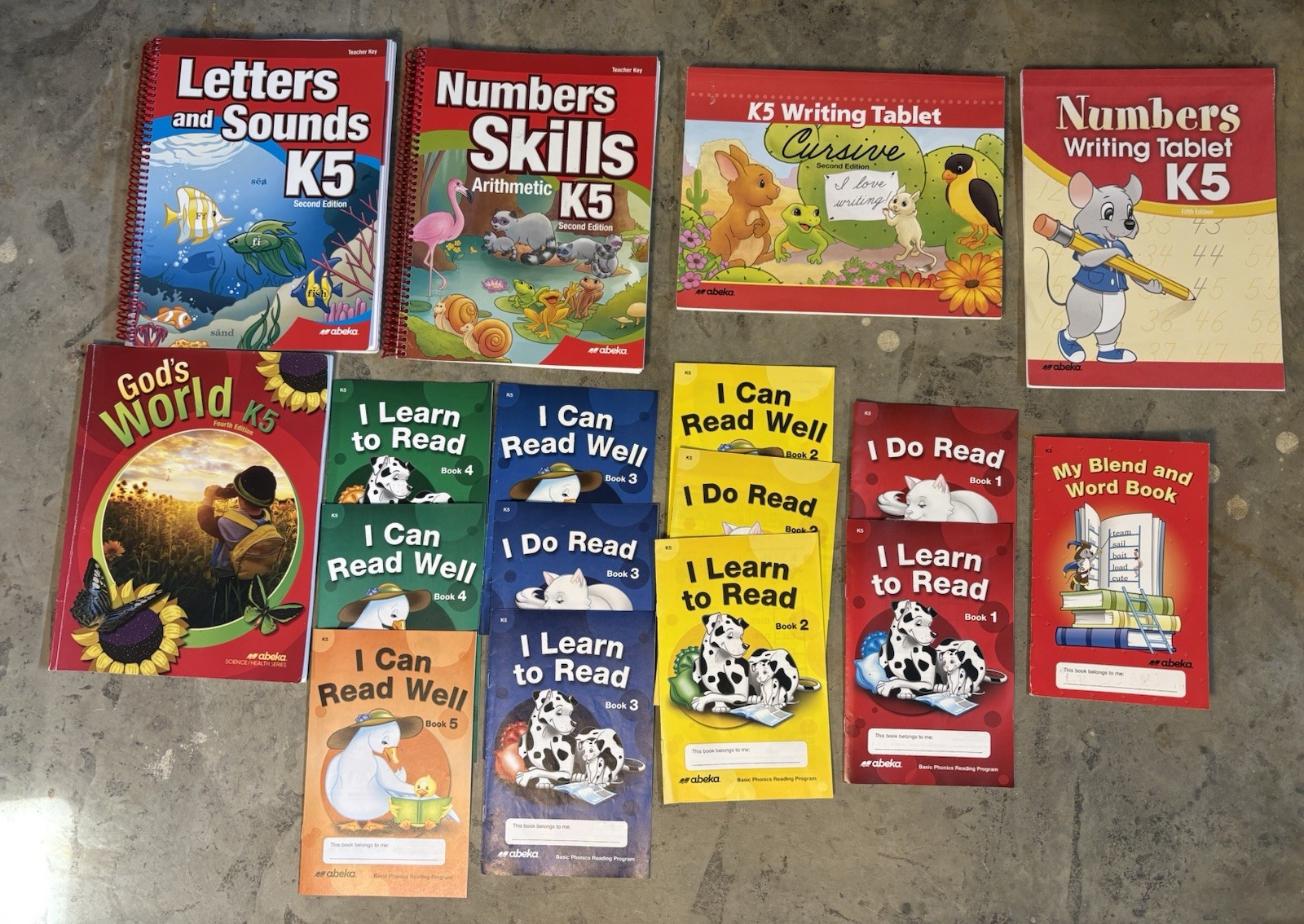 Kindergarten Abeka Homeschool K5 Curriculum Set Parent/Teacher Gently Used