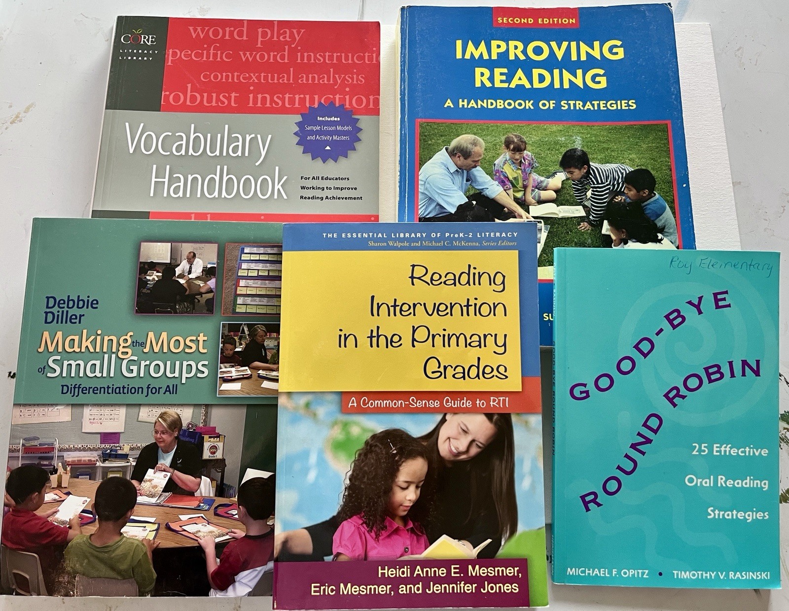 Reading Instruction Strategy Book Bundle – Small Groups, Vocabulary, RTI, Diller