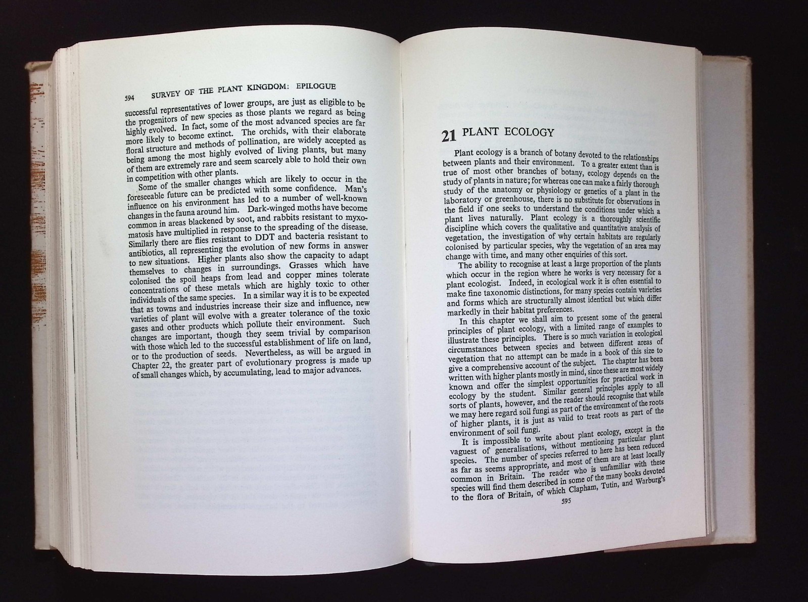 Lowson’s Botany, 14th Revised Edition by Simon Dormer Hartshorne, 1966 HB
