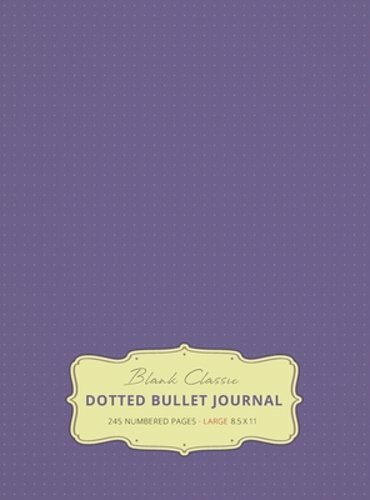 Large 8.5 x 11 Dotted Bullet Journal (Lavender #12) Hardcover – 245 Numbered