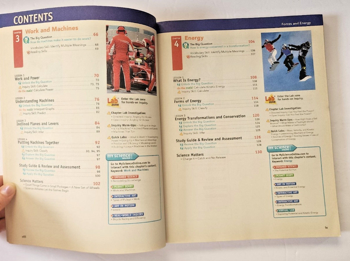 Interactive Science Forces and Energy Student Workbook Softcover 2011 New