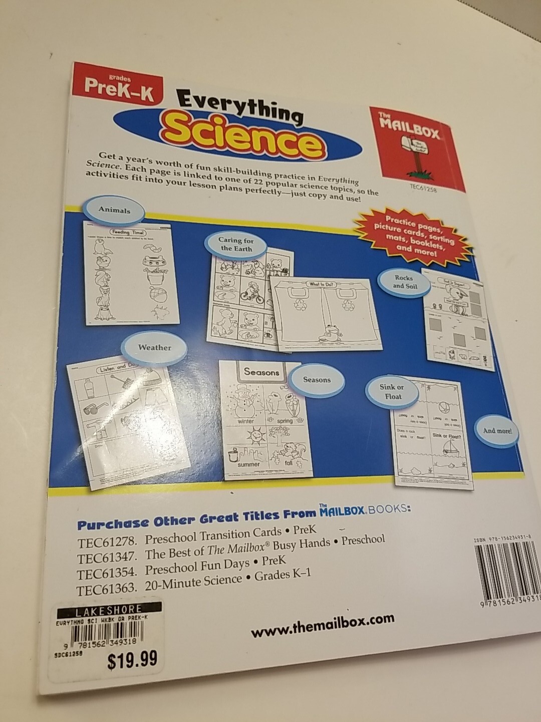 Everything Science (PreK-K) – Paperback By The Mailbox Books Staff – GOOD