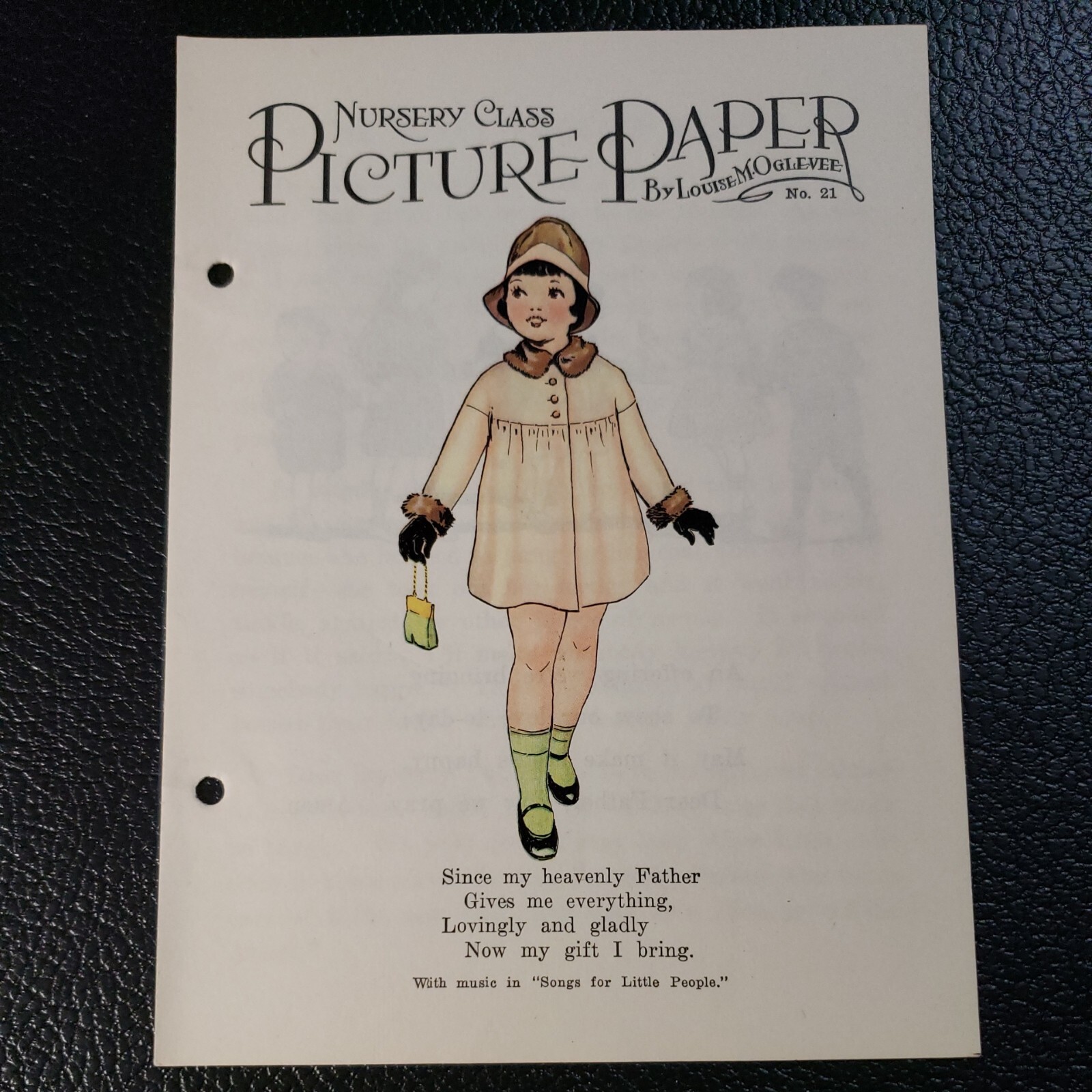 Nursery Class Picture Paper #21-Happy Piece of Money-Louise Oglevee-Standard
