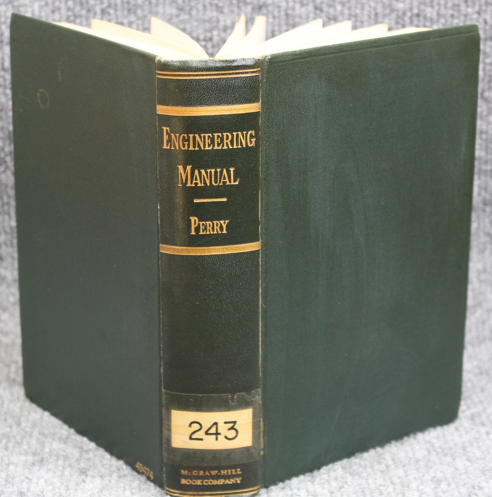 Engineering Manual John H. Perry 1959 Hardcover Data Reference