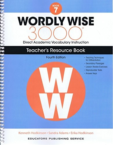 WORDLY WISE, BOOK 7: 3000 DIRECT ACADEMIC VOCABULARY By Kenneth Hodkinson VG