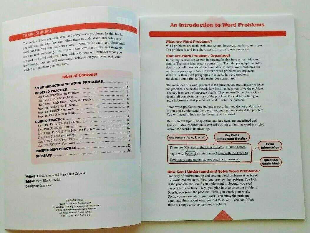 Understanding & Solving Word Problems Step-By-Step Math Curriculum 3rd Grade 3
