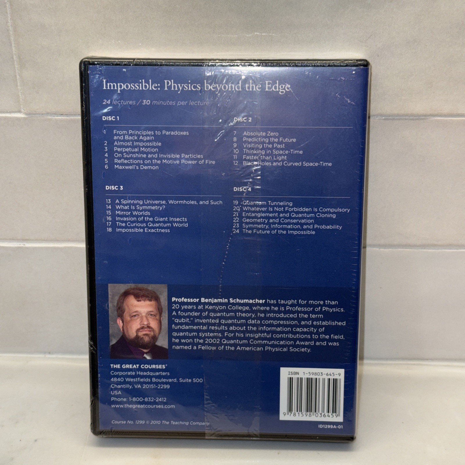 The Great Courses – Impossible: Physics Beyond The Edge – 4x DVDs & Course Book