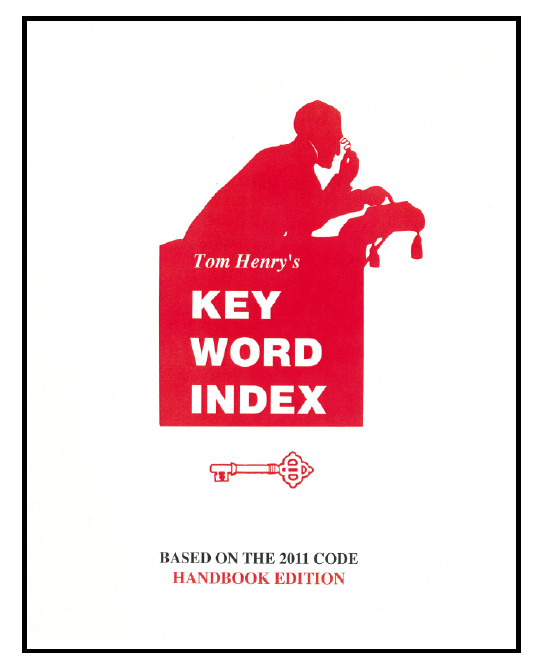 2011 NEC Key Word Index by Tom Henry (Handbook NEC Edition)