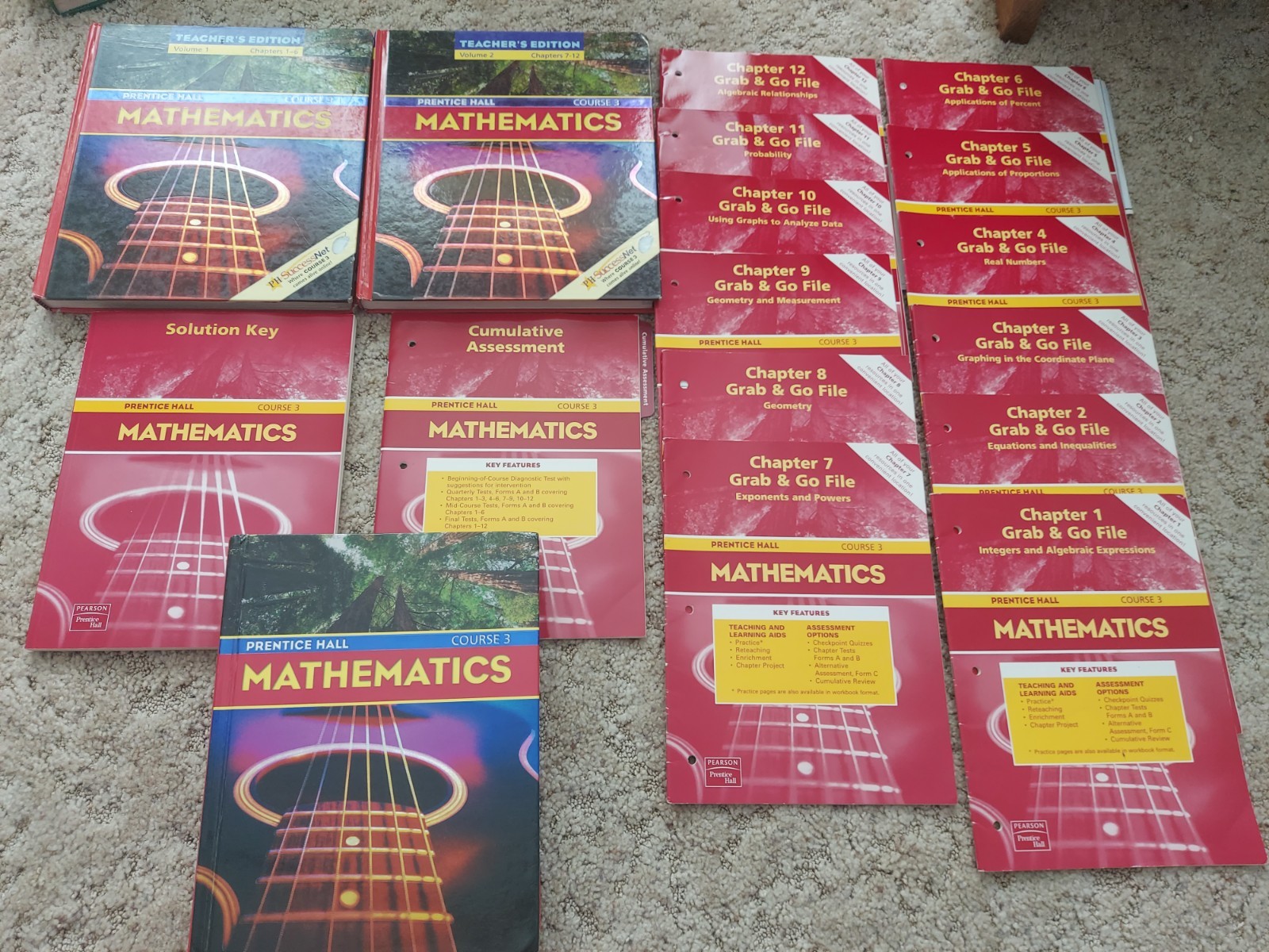 Pearson Prentice Hall Math Mathematics Teacher Edition Solution Grab Go Course 3