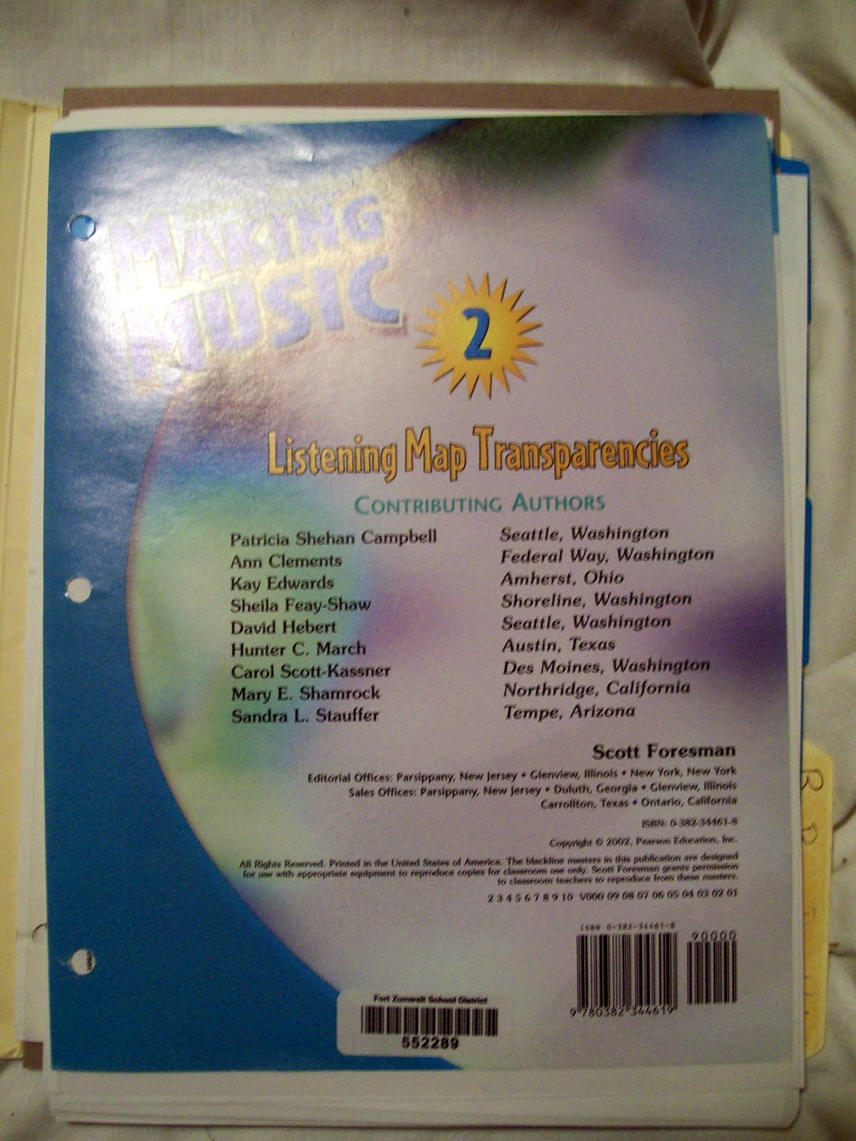 Silver Burdett Making Music Grade 2 Listening Map Transparencies