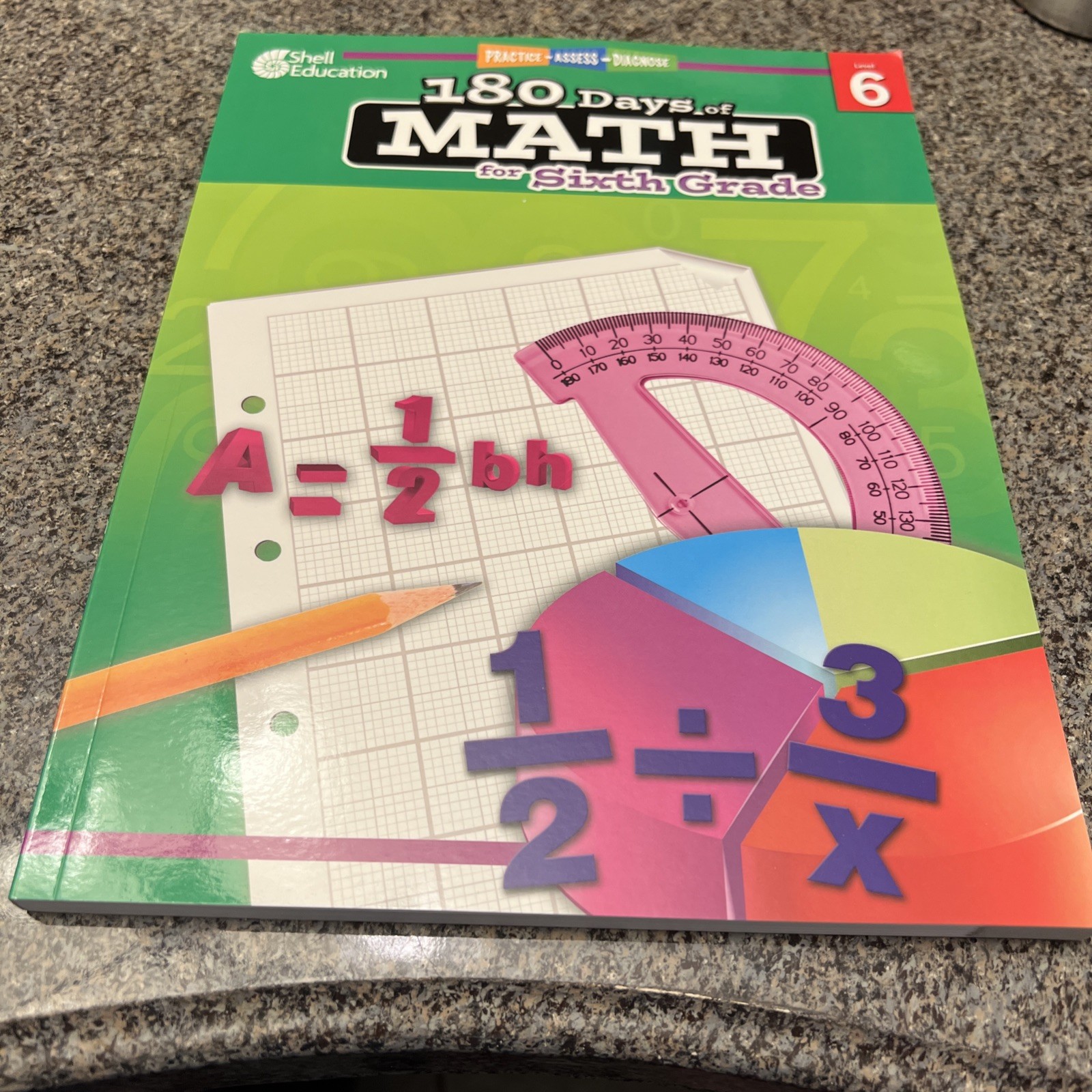 180 Days of Math for Sixth Grade,workbook, New (2011, Trade Paperback)