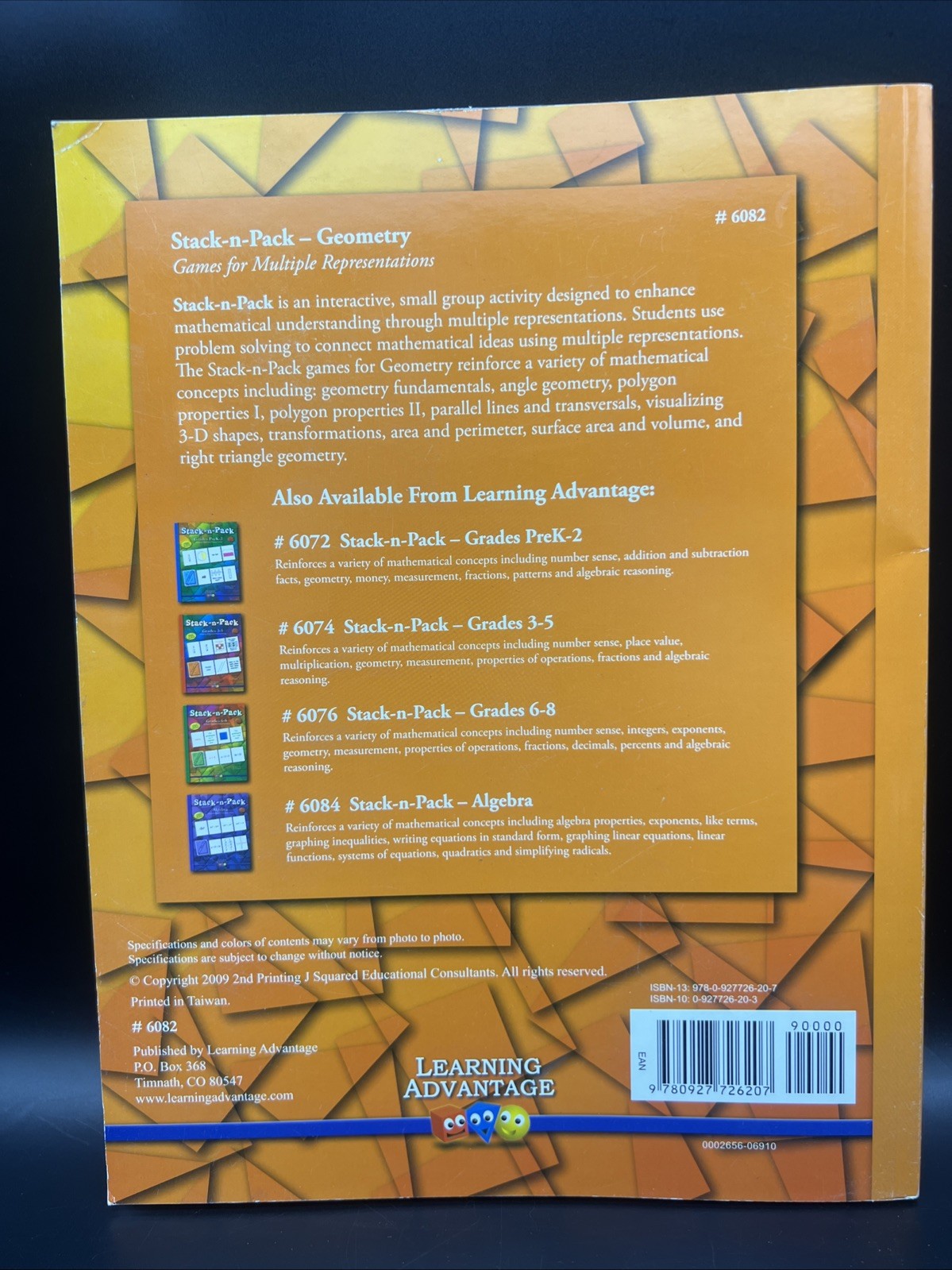 Stack-n-Pack Geometry, Learning Advantage, (Math Study Games) Homeschool