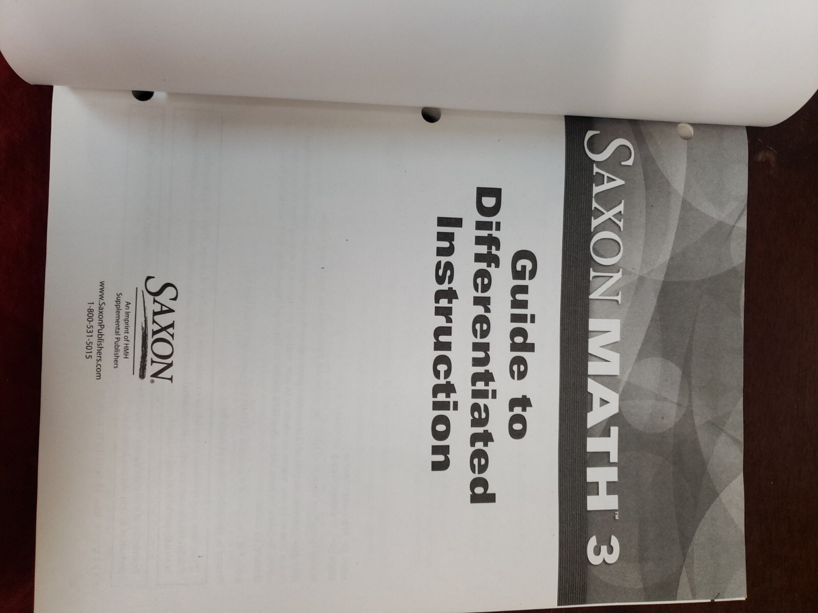 Saxon Math 3 Ser.: Saxon Math 3 – Guide to Differentiated Instruction by Inc….