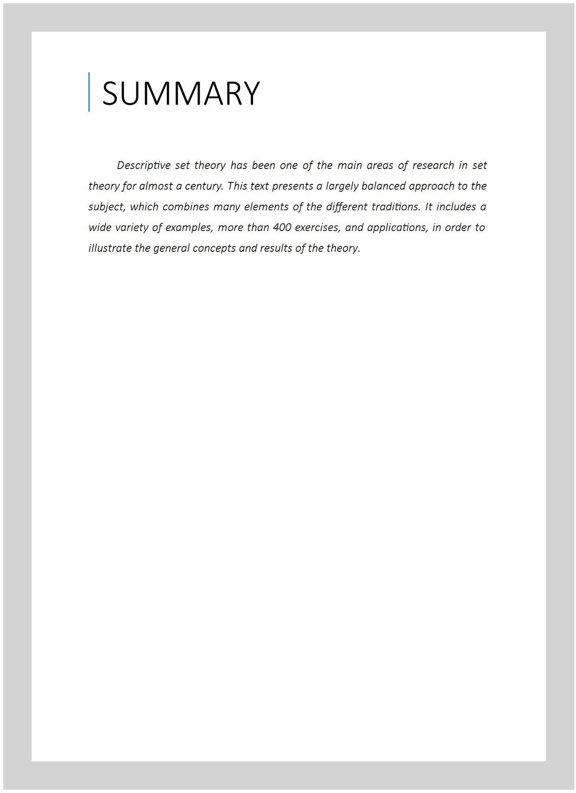 Classical Descriptive Set Theory, Hardcover by Kechris, Alexander S., Like Ne…