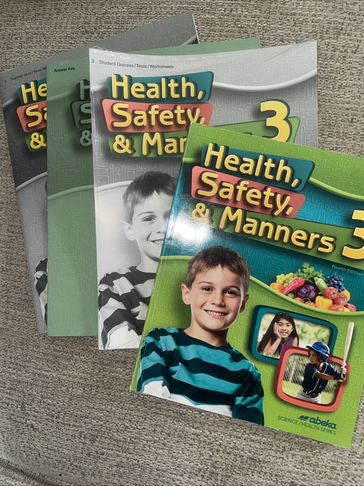 Set of 3 Abeka Science Health Series 3rd Grade Health Safety and Manners 3
