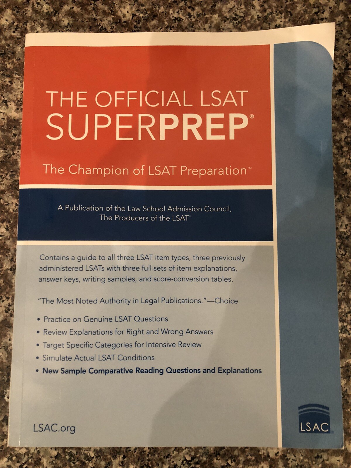 This book is titled The Official LSAT Superprep. 