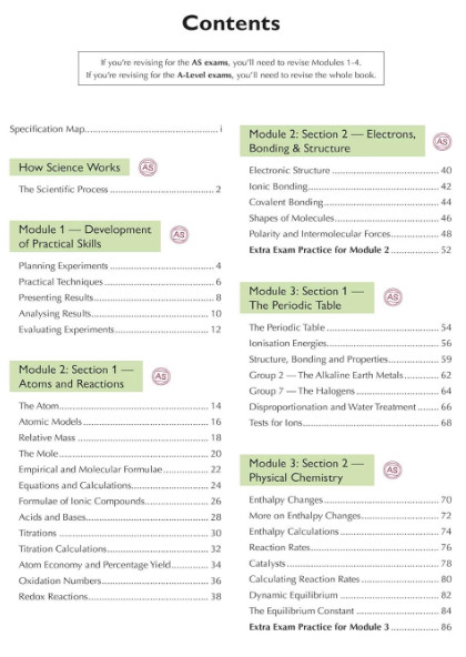 A Level Chemistry OCR A CGP Complete Revision & Practice or Exam Workbook
