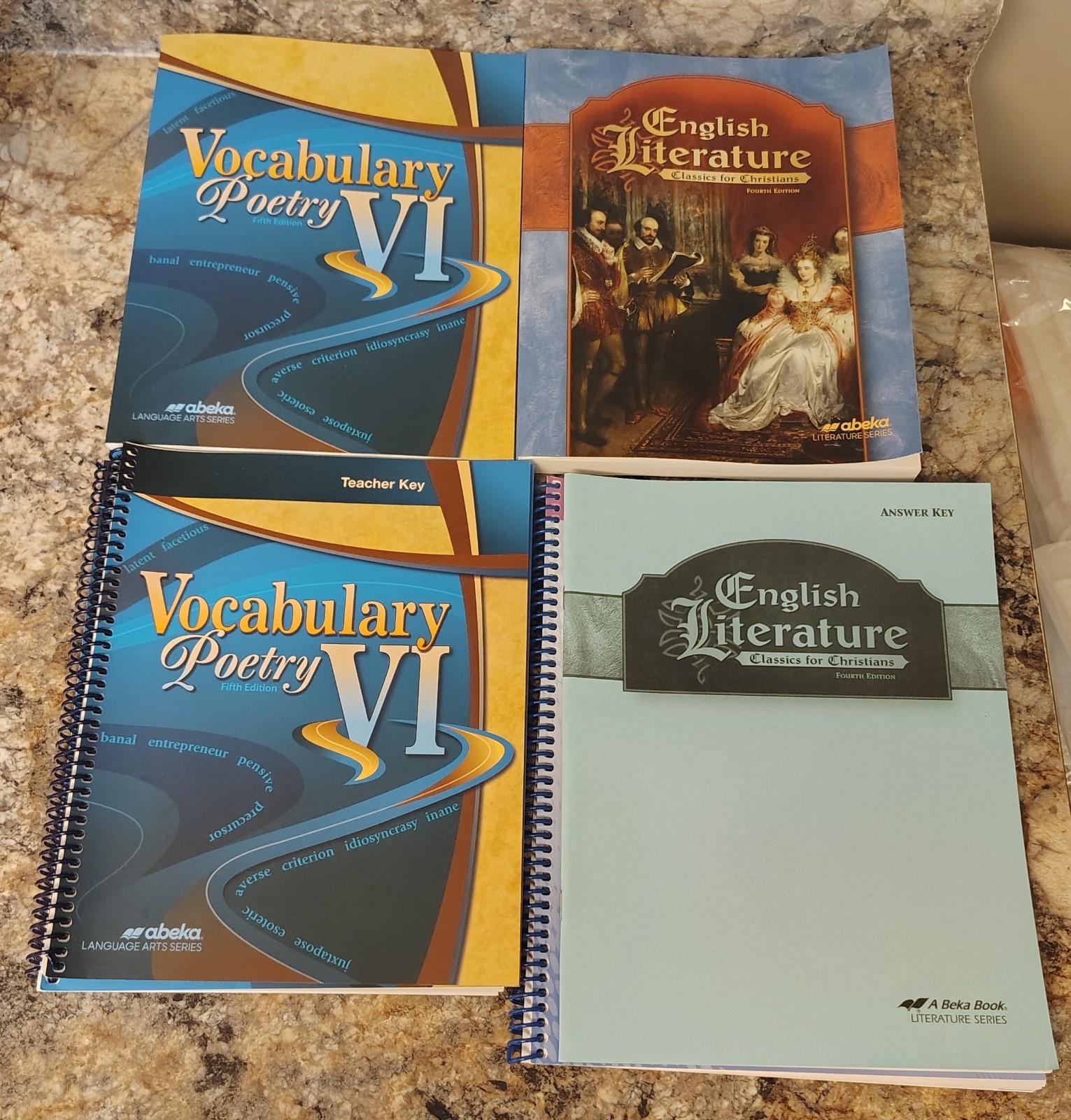 Abeka English 12 Complete Grammar, Literature, Poetry Student/Teacher Set