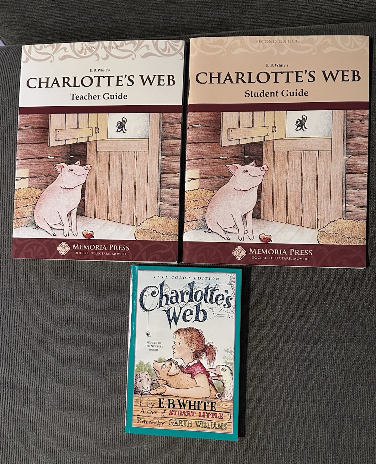 Memoria Press Charlotte’s Web SET Teacher + Student Guide + New Book!